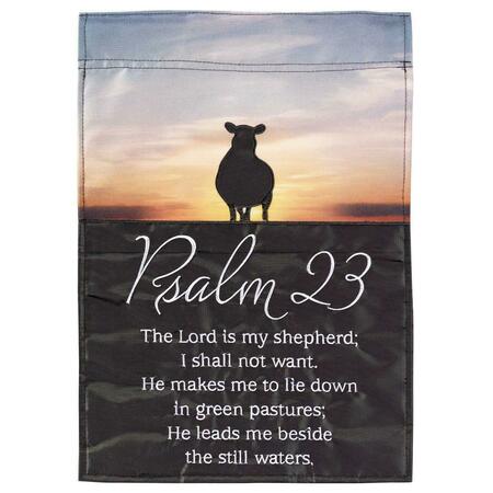 RECINTO 13 x 18 in. Psalm 23 Printed Garden Flag RE3467270